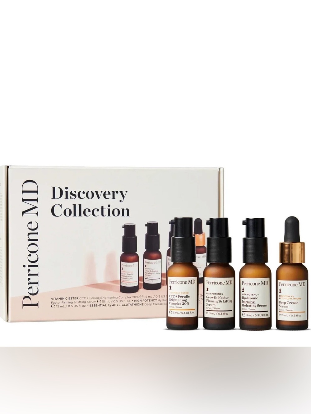 NIB Perricone MD Discovery Collection Firm Lift Serum (4) 15 mL Bottles